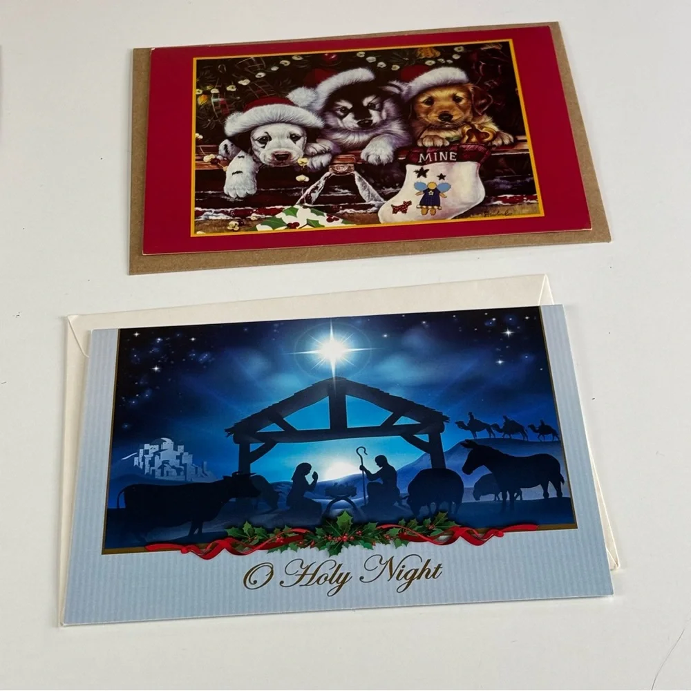 VTG Assorted Holiday Greeting Cards lot of 10
